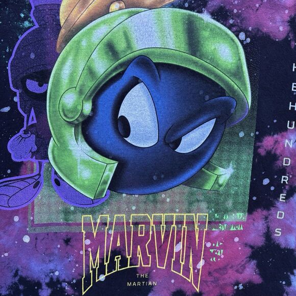Marvin the Martian x The Hundreds Looney Tunes Space Shirt Men Medium Fits Small - Picture 7 of 12
